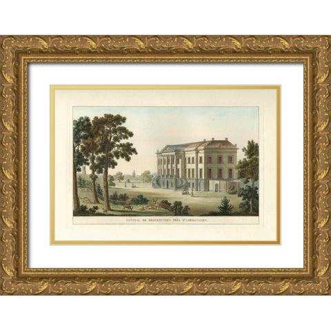 Architectural Rendering II Gold Ornate Wood Framed Art Print with Double Matting by Vision Studio