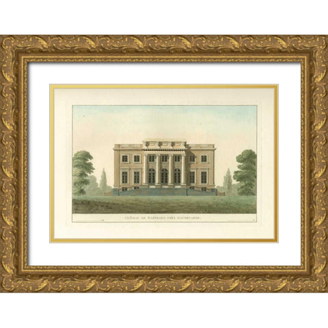 Architectural Rendering V Gold Ornate Wood Framed Art Print with Double Matting by Vision Studio