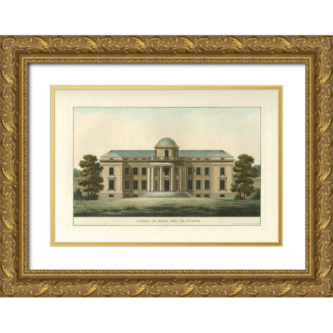 Architectural Rendering VI Gold Ornate Wood Framed Art Print with Double Matting by Vision Studio