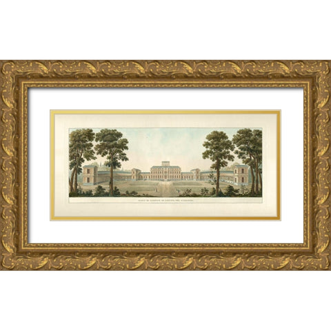 Architectural Rendering VII Gold Ornate Wood Framed Art Print with Double Matting by Vision Studio