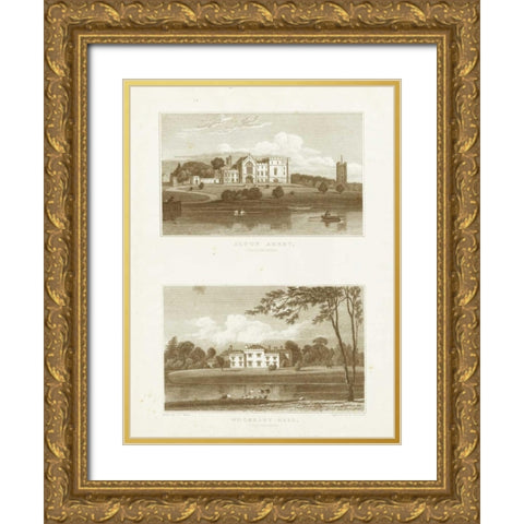 Jones Views I Gold Ornate Wood Framed Art Print with Double Matting by Neale, J.P.