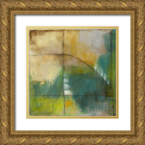 Four Corners IV Gold Ornate Wood Framed Art Print with Double Matting by Goldberger, Jennifer