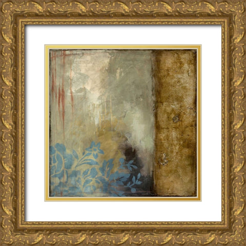 Patina III Gold Ornate Wood Framed Art Print with Double Matting by Goldberger, Jennifer