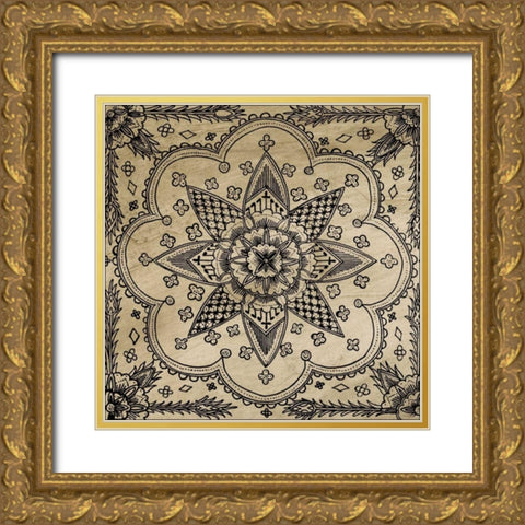 Intricate Detail III Gold Ornate Wood Framed Art Print with Double Matting by Vision Studio