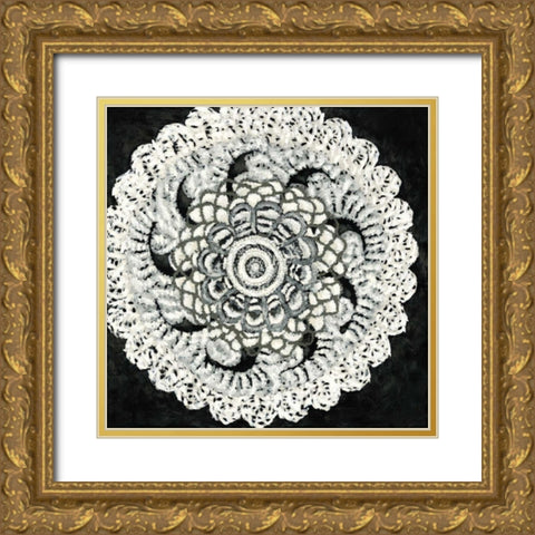 Abstract Rosette I Gold Ornate Wood Framed Art Print with Double Matting by Zarris, Chariklia