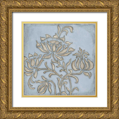 Silver Filigree VI Gold Ornate Wood Framed Art Print with Double Matting by Meagher, Megan