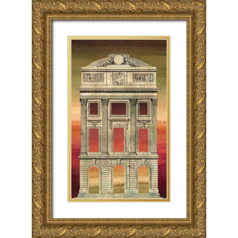 Architectural Illusion IV Gold Ornate Wood Framed Art Print with Double Matting by Vision Studio