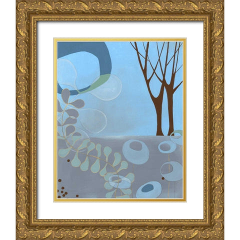 Olio I Gold Ornate Wood Framed Art Print with Double Matting by Vess, June Erica