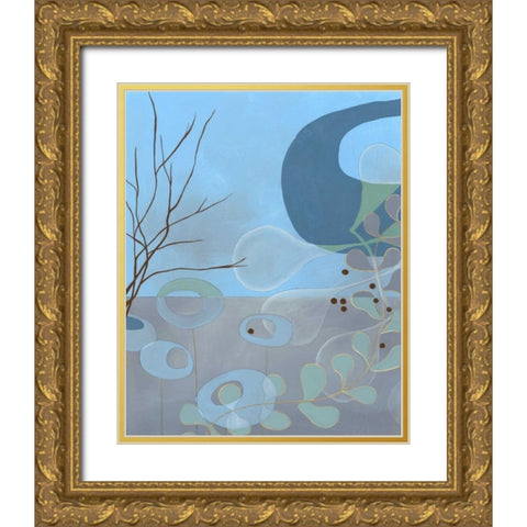 Olio II Gold Ornate Wood Framed Art Print with Double Matting by Vess, June Erica