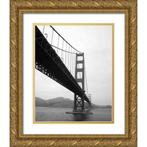 Golden Gate Bridge III Gold Ornate Wood Framed Art Print with Double Matting by Smith, Bradford