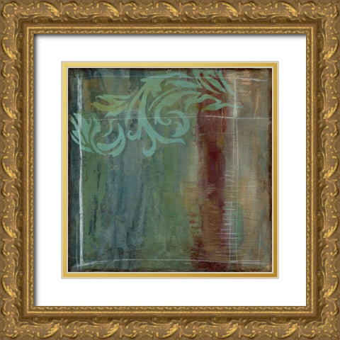 Lush Filigree III Gold Ornate Wood Framed Art Print with Double Matting by Goldberger, Jennifer