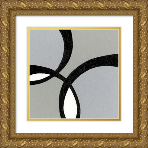 Ellipse II Gold Ornate Wood Framed Art Print with Double Matting by Holland, J.