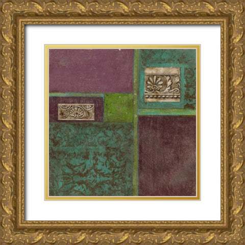 Abstract Details I Gold Ornate Wood Framed Art Print with Double Matting by Holland, J.