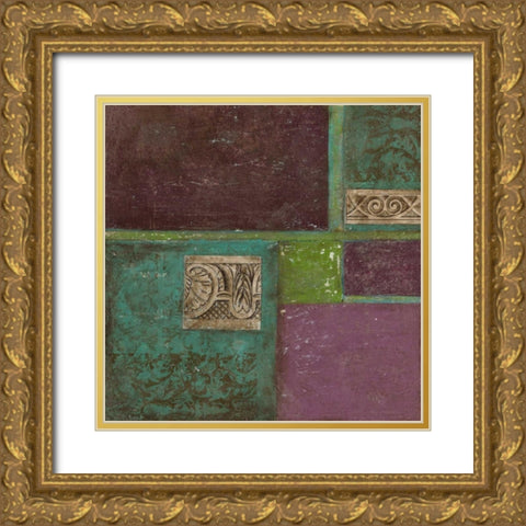 Abstract Details II Gold Ornate Wood Framed Art Print with Double Matting by Holland, J.