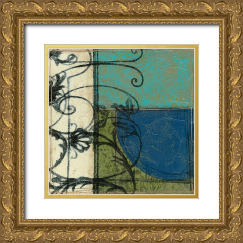 Gated Geometry II Gold Ornate Wood Framed Art Print with Double Matting by Goldberger, Jennifer