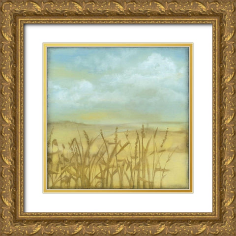 Through the Wheatgrass I Gold Ornate Wood Framed Art Print with Double Matting by Goldberger, Jennifer