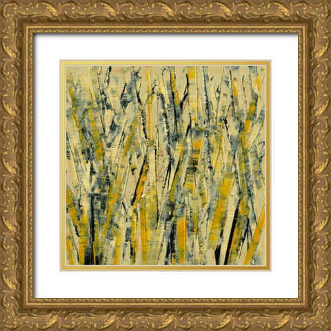 Birches III Gold Ornate Wood Framed Art Print with Double Matting by Gordon, Sharon