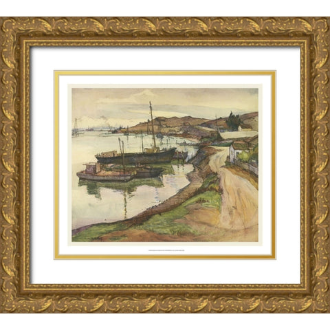European Sketchbook II Gold Ornate Wood Framed Art Print with Double Matting by Abdy, Rowena Meeks