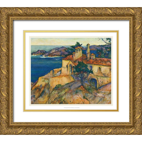 European Sketchbook IV Gold Ornate Wood Framed Art Print with Double Matting by Abdy, Rowena Meeks