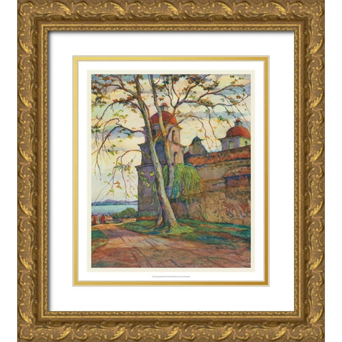 European Sketchbook VII Gold Ornate Wood Framed Art Print with Double Matting by Abdy, Rowena Meeks