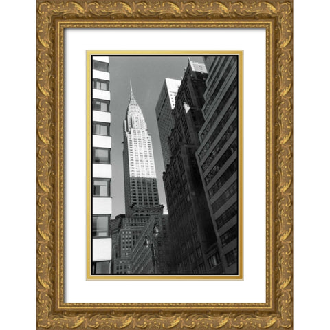 Chrysler Building Gold Ornate Wood Framed Art Print with Double Matting by DeNardo, Laura