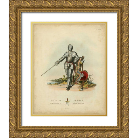 Men in Armour I Gold Ornate Wood Framed Art Print with Double Matting by Meyrick