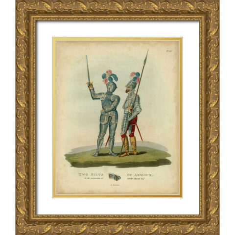 Men in Armour II Gold Ornate Wood Framed Art Print with Double Matting by Meyrick