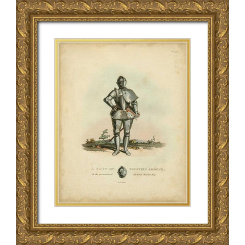 Men in Armour IV Gold Ornate Wood Framed Art Print with Double Matting by Meyrick