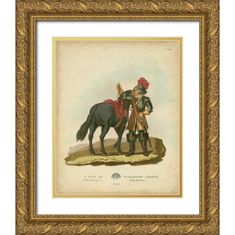 Men in Armour VI Gold Ornate Wood Framed Art Print with Double Matting by Meyrick
