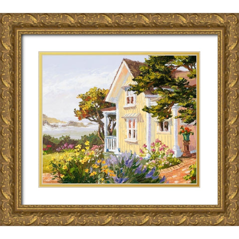 Victorian Seaside Haven Gold Ornate Wood Framed Art Print with Double Matting by Dertner, Erin