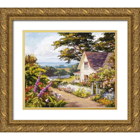 Tranquility Defined Gold Ornate Wood Framed Art Print with Double Matting by Dertner, Erin