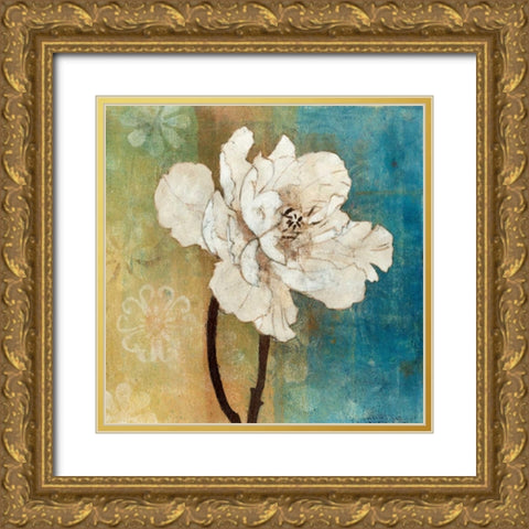 Full Bloom I Gold Ornate Wood Framed Art Print with Double Matting by Green-Aldridge, W.