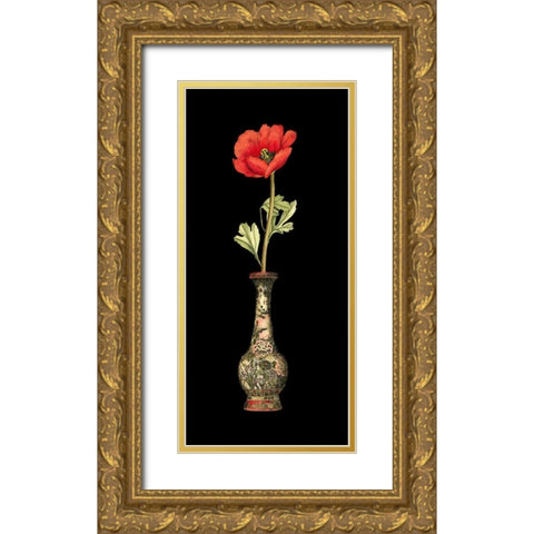 Poppy Magic II Gold Ornate Wood Framed Art Print with Double Matting by Vision Studio
