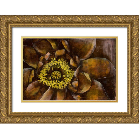 Floral Illusion I Gold Ornate Wood Framed Art Print with Double Matting by Goldberger, Jennifer