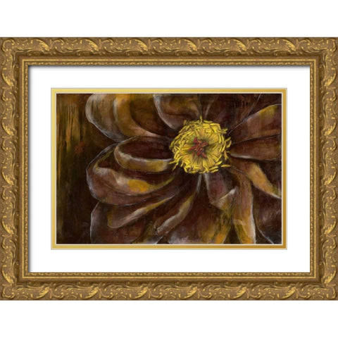 Floral Illusion II Gold Ornate Wood Framed Art Print with Double Matting by Goldberger, Jennifer