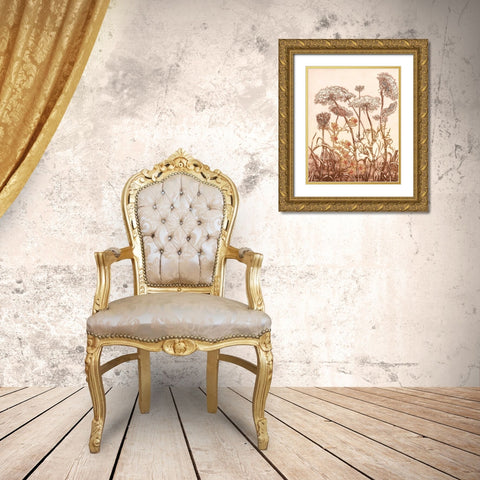 Field of Lace II Gold Ornate Wood Framed Art Print with Double Matting by Dauman, B.