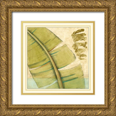 Peacock Palm III Gold Ornate Wood Framed Art Print with Double Matting by Goldberger, Jennifer