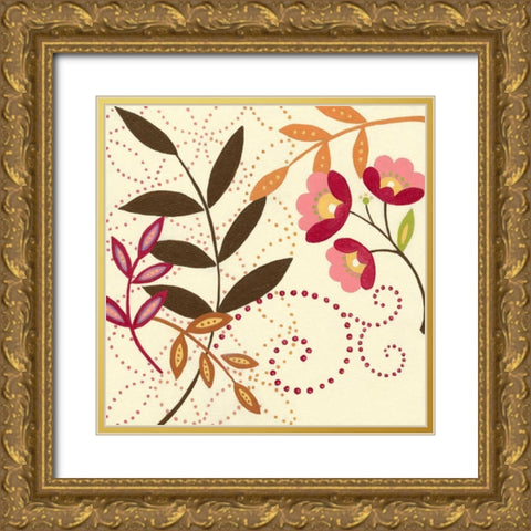 Berry Blossom I Gold Ornate Wood Framed Art Print with Double Matting by Vision Studio