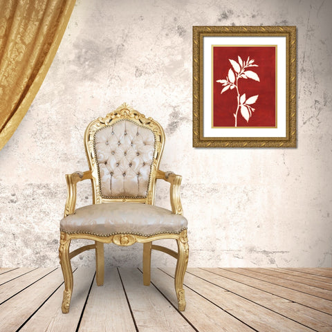 Four Seasons Foliage III Gold Ornate Wood Framed Art Print with Double Matting by Meagher, Megan
