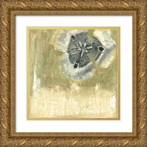 Celadon in Bloom I Gold Ornate Wood Framed Art Print with Double Matting by Goldberger, Jennifer