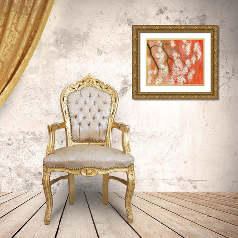 Mandarin Mist II Gold Ornate Wood Framed Art Print with Double Matting by Lam, Vanna