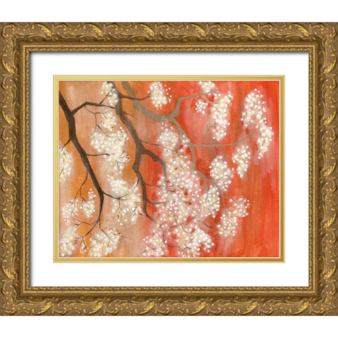 Mandarin Mist II Gold Ornate Wood Framed Art Print with Double Matting by Lam, Vanna
