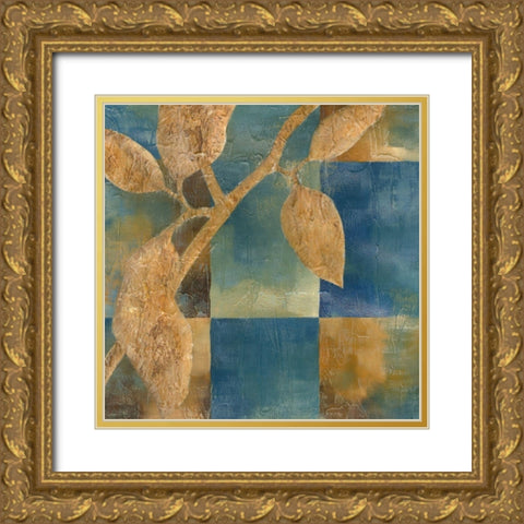 Burnished Branch III Gold Ornate Wood Framed Art Print with Double Matting by Zarris, Chariklia