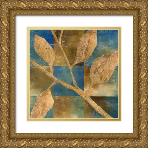 Burnished Branch IV Gold Ornate Wood Framed Art Print with Double Matting by Zarris, Chariklia