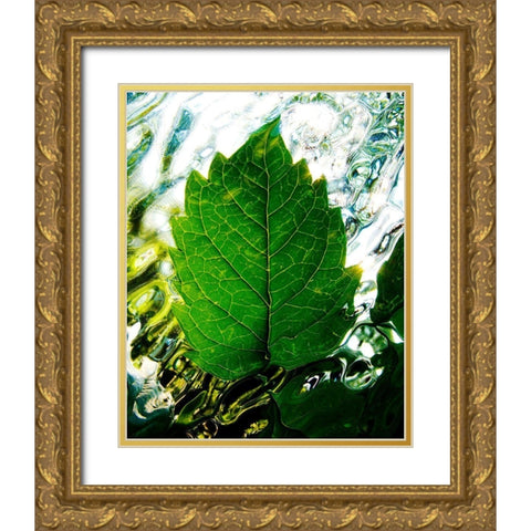 Rising Gold Ornate Wood Framed Art Print with Double Matting by Morris, Leonard