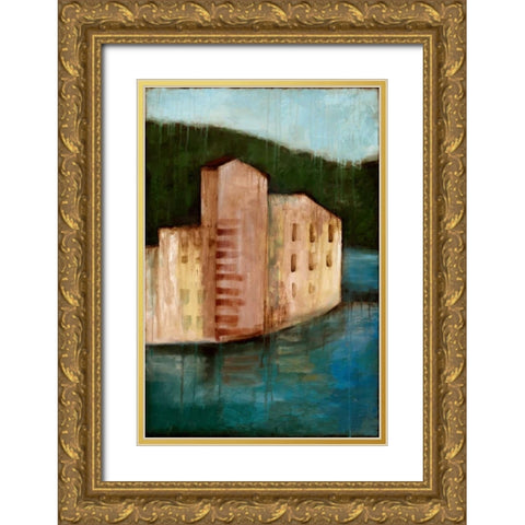 Coastal Villa I Gold Ornate Wood Framed Art Print with Double Matting by Goldberger, Jennifer