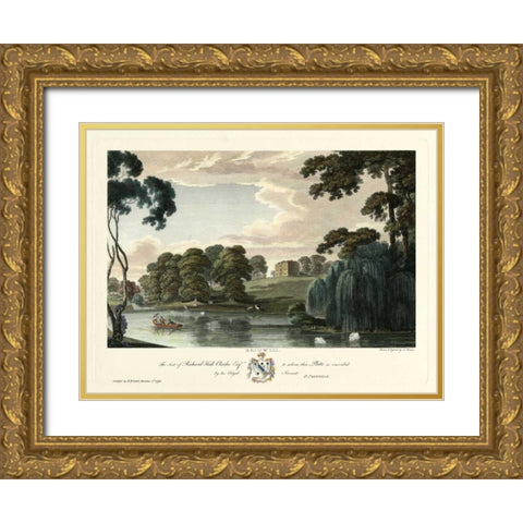 Birdwell Estate Gold Ornate Wood Framed Art Print with Double Matting by Polwhele, Richard