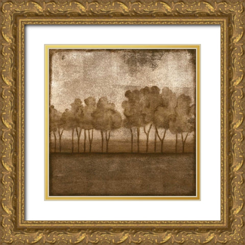 Trees at Dusk I Gold Ornate Wood Framed Art Print with Double Matting by Slocum, Nancy