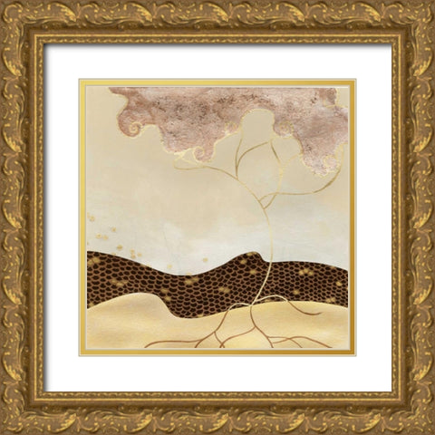 Halcyon II Gold Ornate Wood Framed Art Print with Double Matting by Vess, June Erica