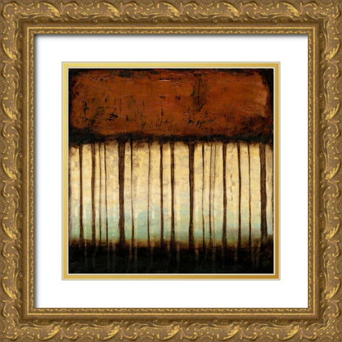 Autumnal Abstract III Gold Ornate Wood Framed Art Print with Double Matting by Goldberger, Jennifer